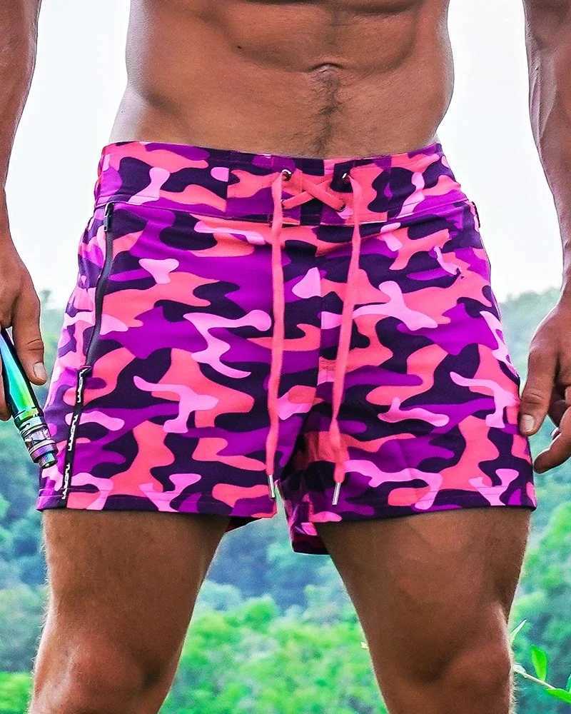 2023Mens Swim Trunks Quick Dry Beach Board Shorts Swimwear Beachwear with Pockets and Mesh Lining Summer Mens Swim ShortsT250304
