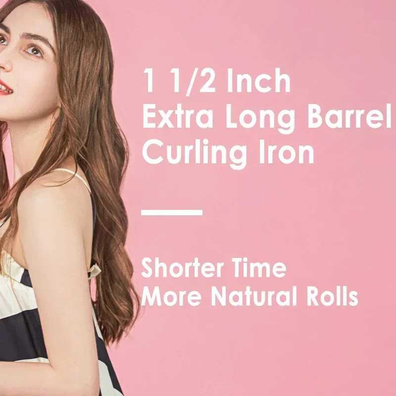 Curling Irons NOVUS 40MM Curler 4000W Negative Ion Ceramic Care Stick Wave Hair Clipper Curler Quick Heating Wave Styling Tool z250304