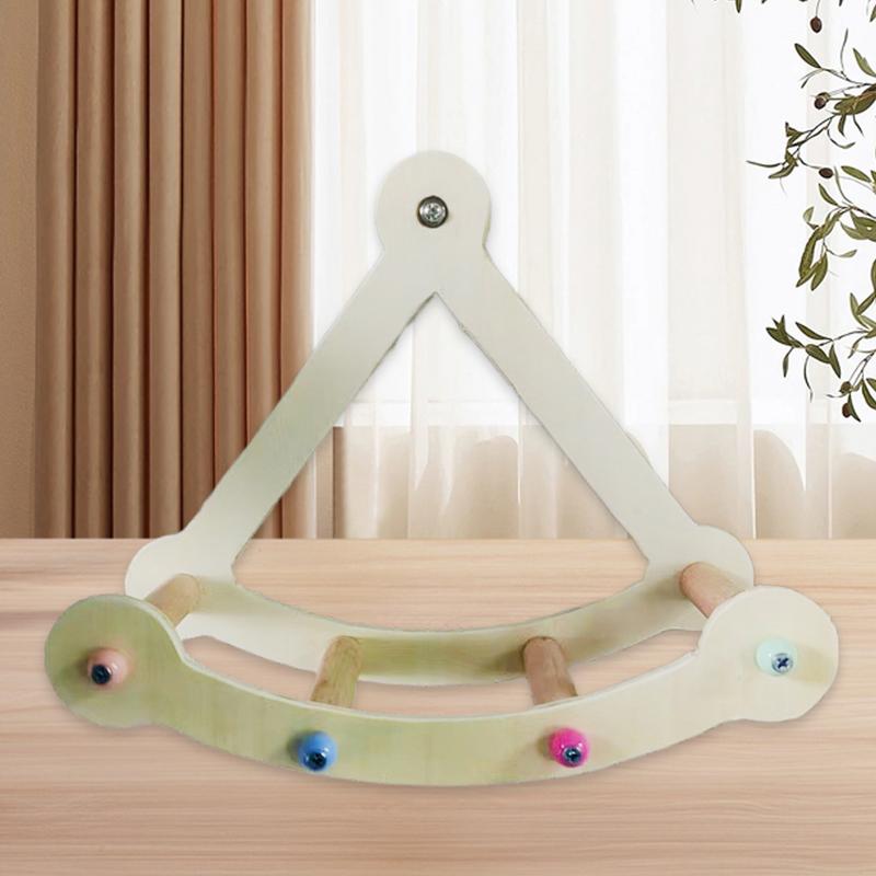 Bird Cage Swing Toy Pirate Ship Wooden Parrot Running Wheel Bird Cage Climbing Toy Resting Perches For Birds Physical Fitness