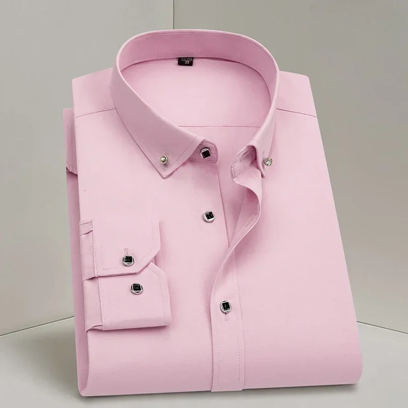 3944 mens long sleeved shirt business dress leisure professional decoration style work clothes versatile 250227