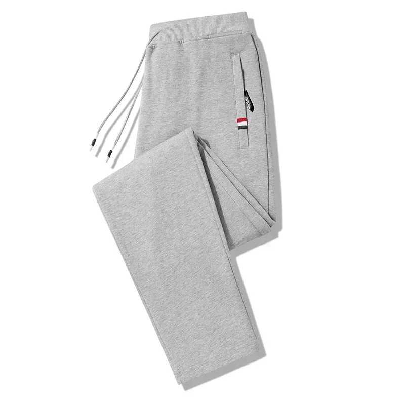Spring Pants mens fitness sportswear elastic waist sports pants cotton Trouser loose gym jogging pants M-8XLXJ250303