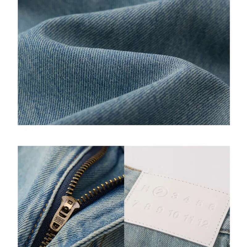 Spring-Summer Clanfit Straight-Tube Version Slim Trend Sag Lyocell Basic Jeans