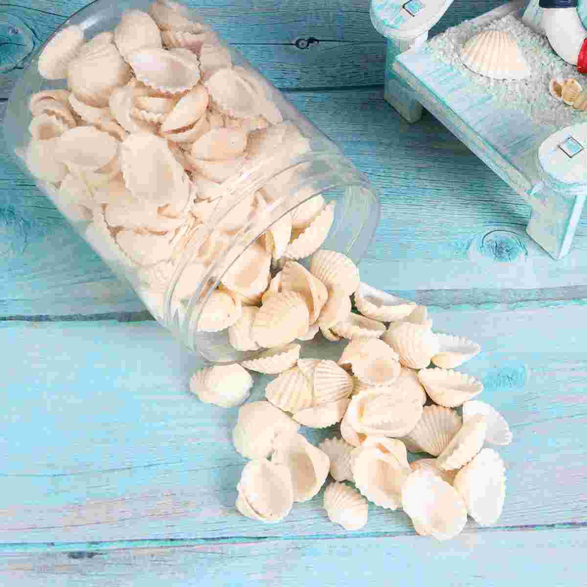 Fish Tank Accessories Shell Jewelry Small Decor Scallop Natural Ornaments Vase Barreled DIY Pendant