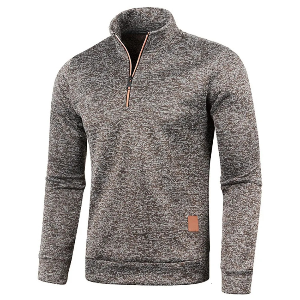 Mens Sweatshirts Spring Autumn Pullover Half Zipper for Male Hoody Outdoor Sweatshit Solid Color Stand Collar 250304