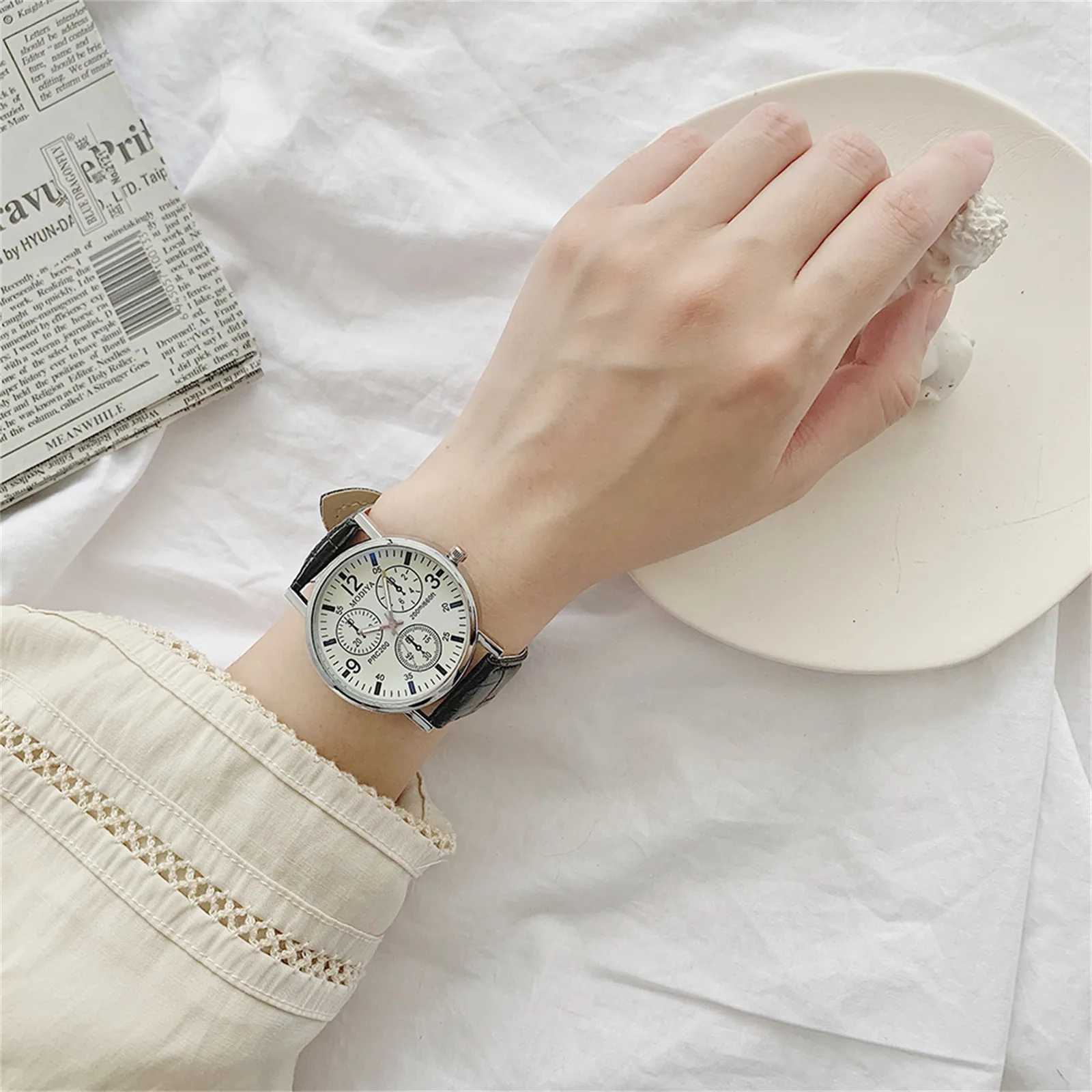 Mens Fashion Sports Mens Stainless Steel Case with Quartz Simulated Wrist Busin es Relojes Electr NicosXJ250304