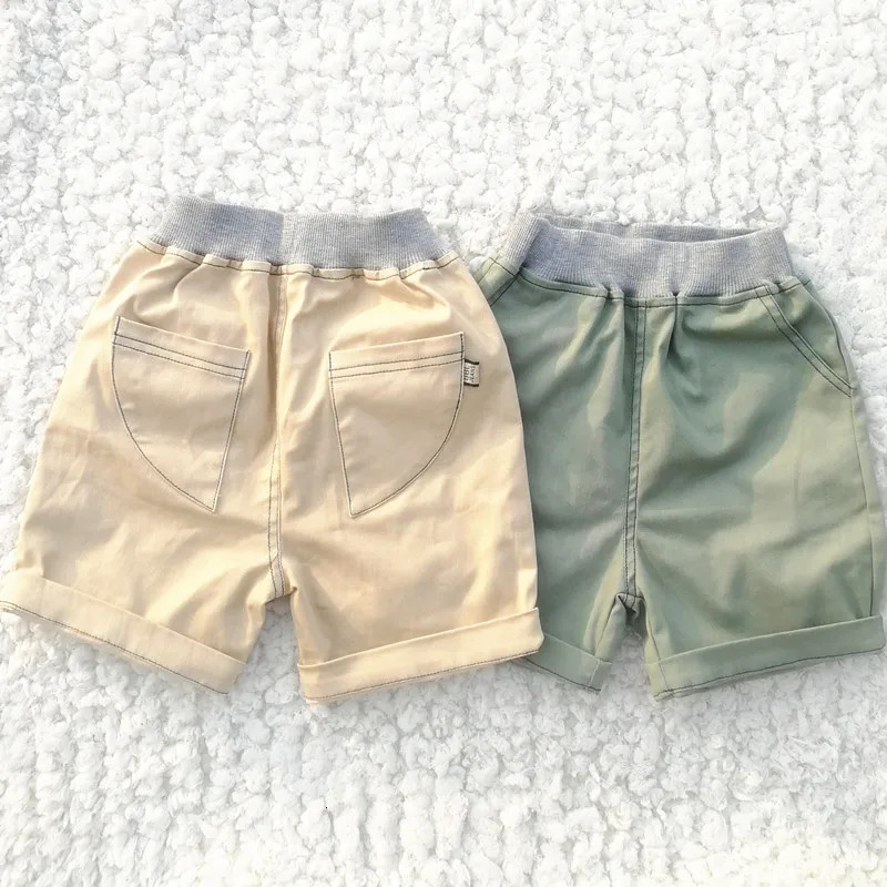 Summer fashion boys soft denim pocket shorts jeans girls casual Trouser childrens clothing diagonal 110 250303
