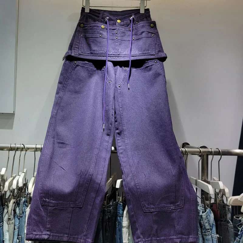 Women's Fashion Solid Color Loose Patchwork Causal Long Pants Pockets Drawstring Trousers Female 2025 Winter New