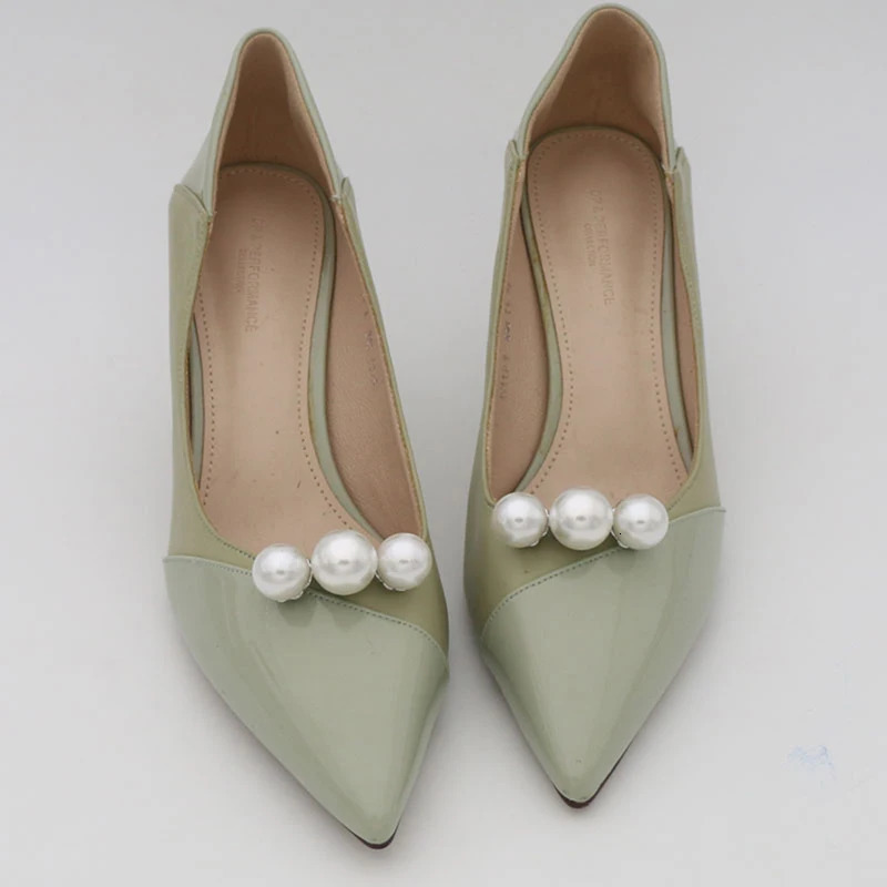 1Pc Lady Shoe Pearl Clip Decorative Clips Wedding Women Bride High Heel Removable Charm Buckle Clamp Shoe Decorations 250218