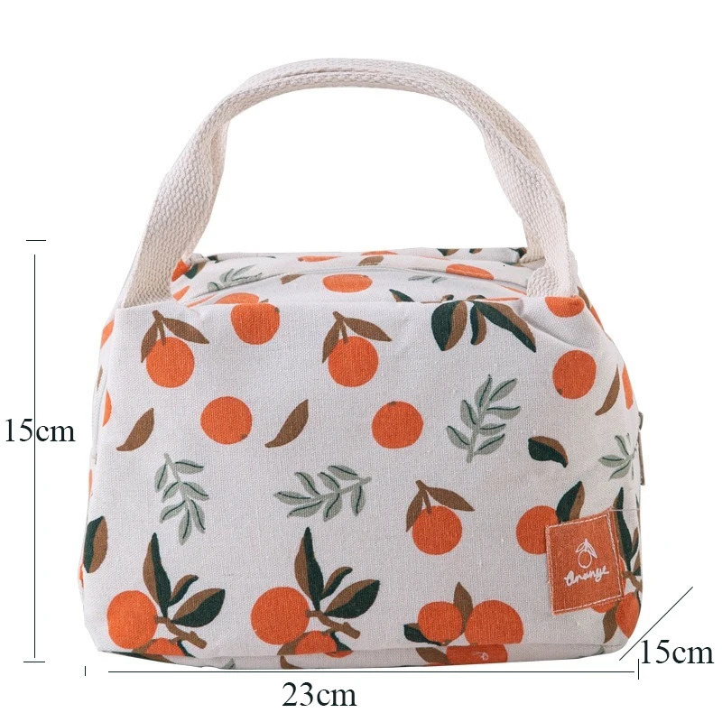 Lunch Carry Bag Insulated Thermal Portable Picnic Bags for Women School Travel Food Handbags Bento Bag Camping Supplies 250228