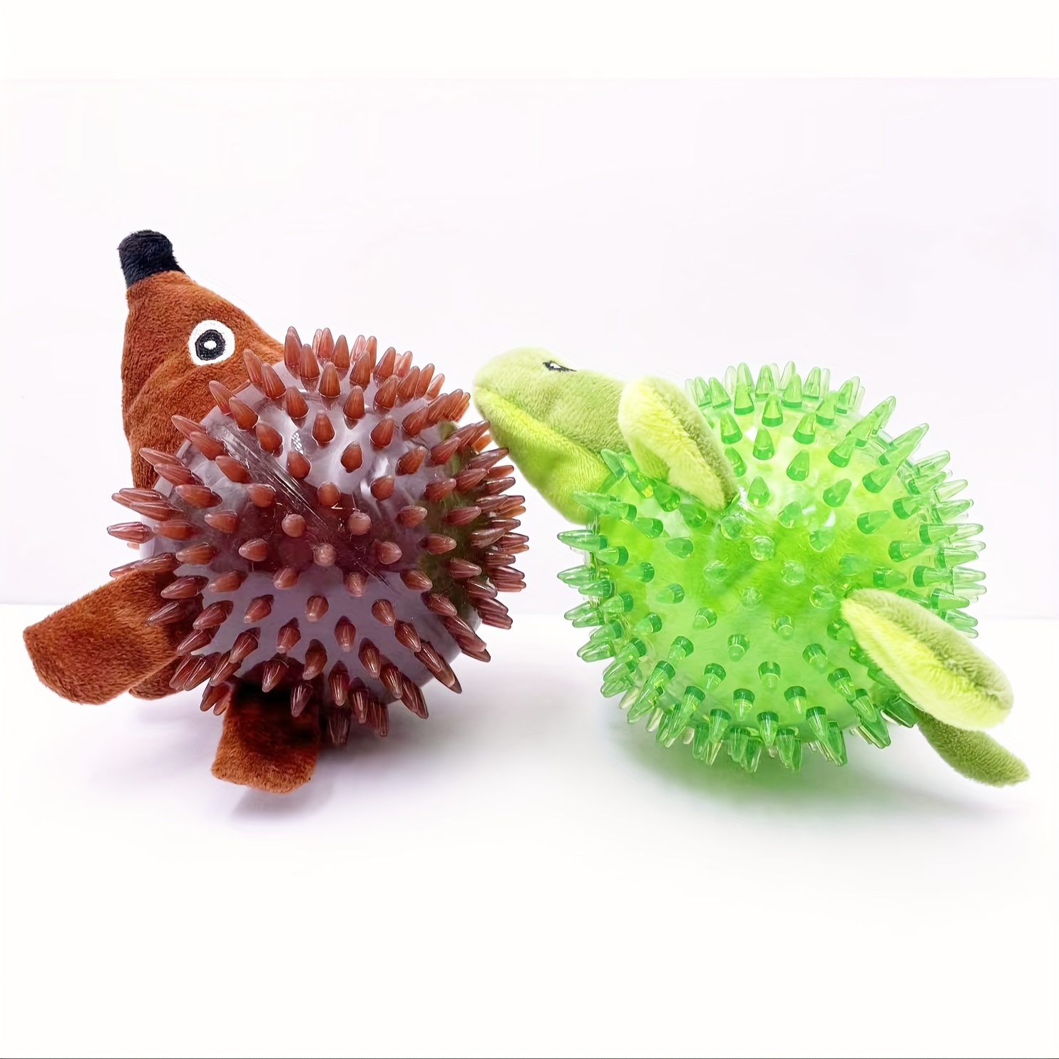 1pcs Pet Dog Spiny Ball Sound Resistant Bite Molars Floating Rubber Turtle Hedgehog Toy Supplies