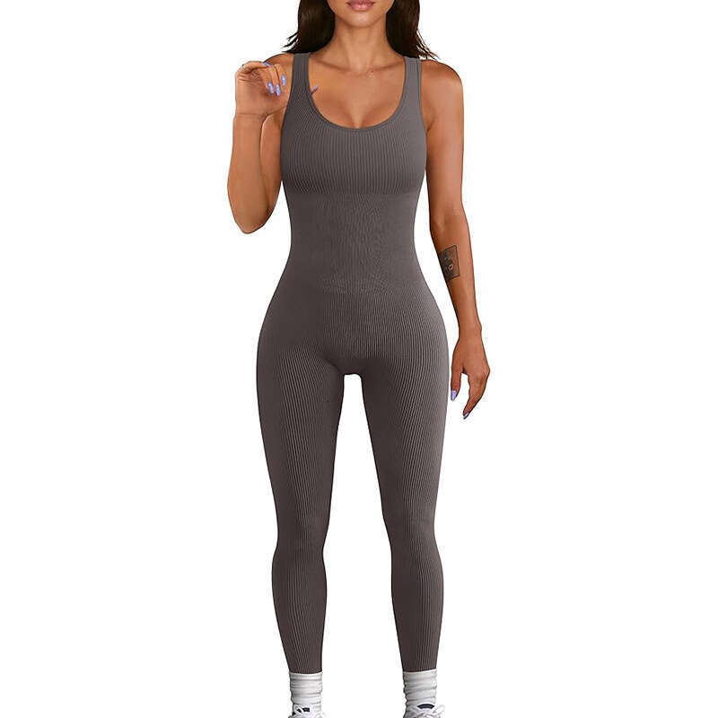 One piece fiess suit with exposed back and lifted buttocks slimming, long pants for women's sports body training, aerial yoga suit, 2025 new casu