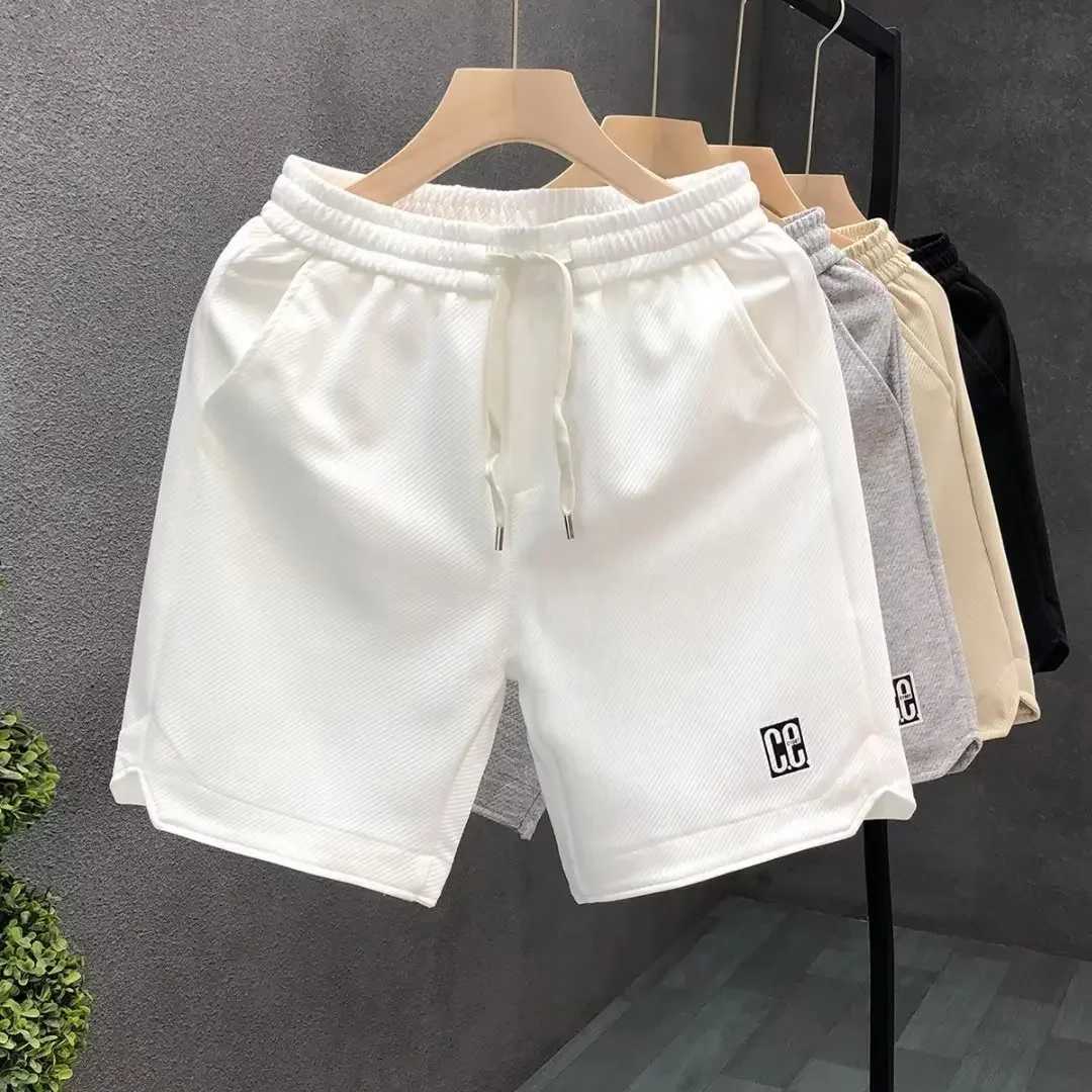 Mens Casual Trendy Printed Sports Shorts Summer Style Fashionable Five-piece White Versatile Mid-length Pants For MenT250304