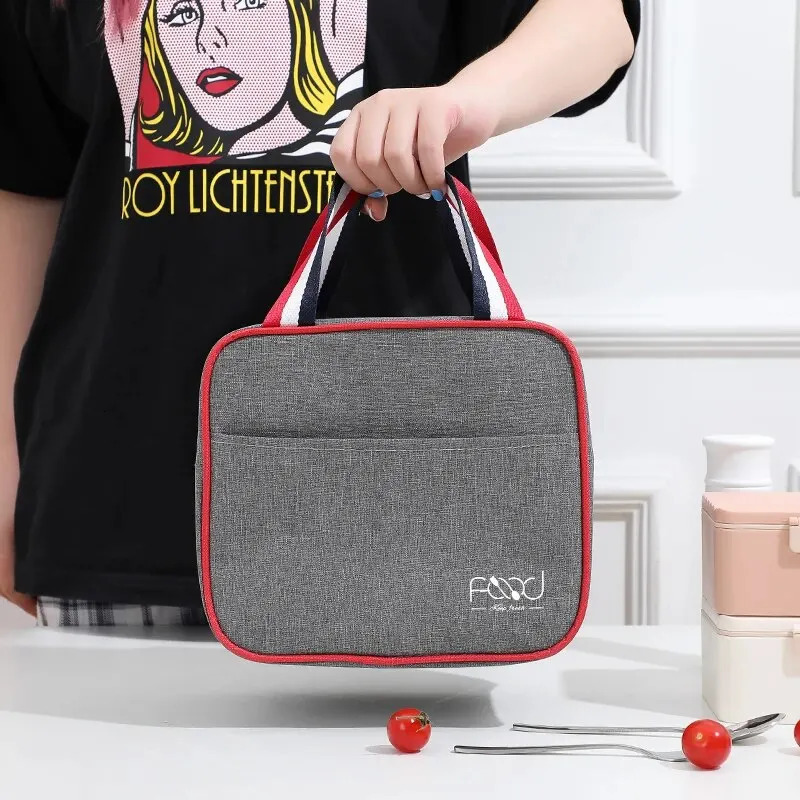 1pc Insulated Lunch Bag Insulation Bento Pack Aluminum Foil Rice Bag Meal Pack Ice Pack Student Bento Lunch Handbag Island 250228
