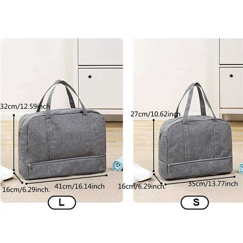 Fashion Folding Travel Bag Womens Oxford Travel Weekend Overnight Bag Large Capacity Handbag Accessories Y250304
