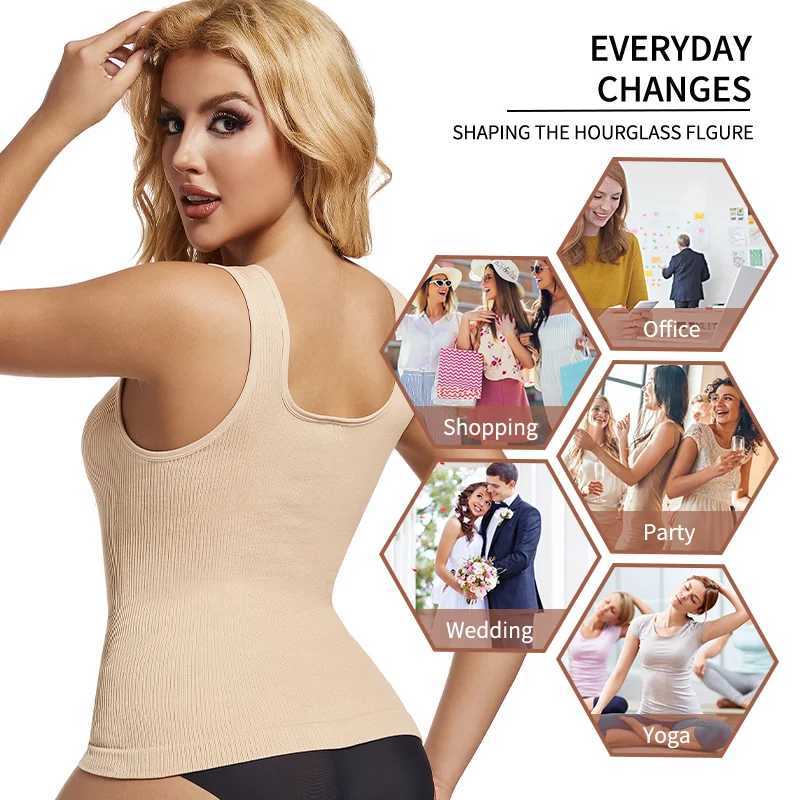 Womens compression formed vest abdominal control Camisas Faja seamless shaping top underwear waist training shirtXJ250304