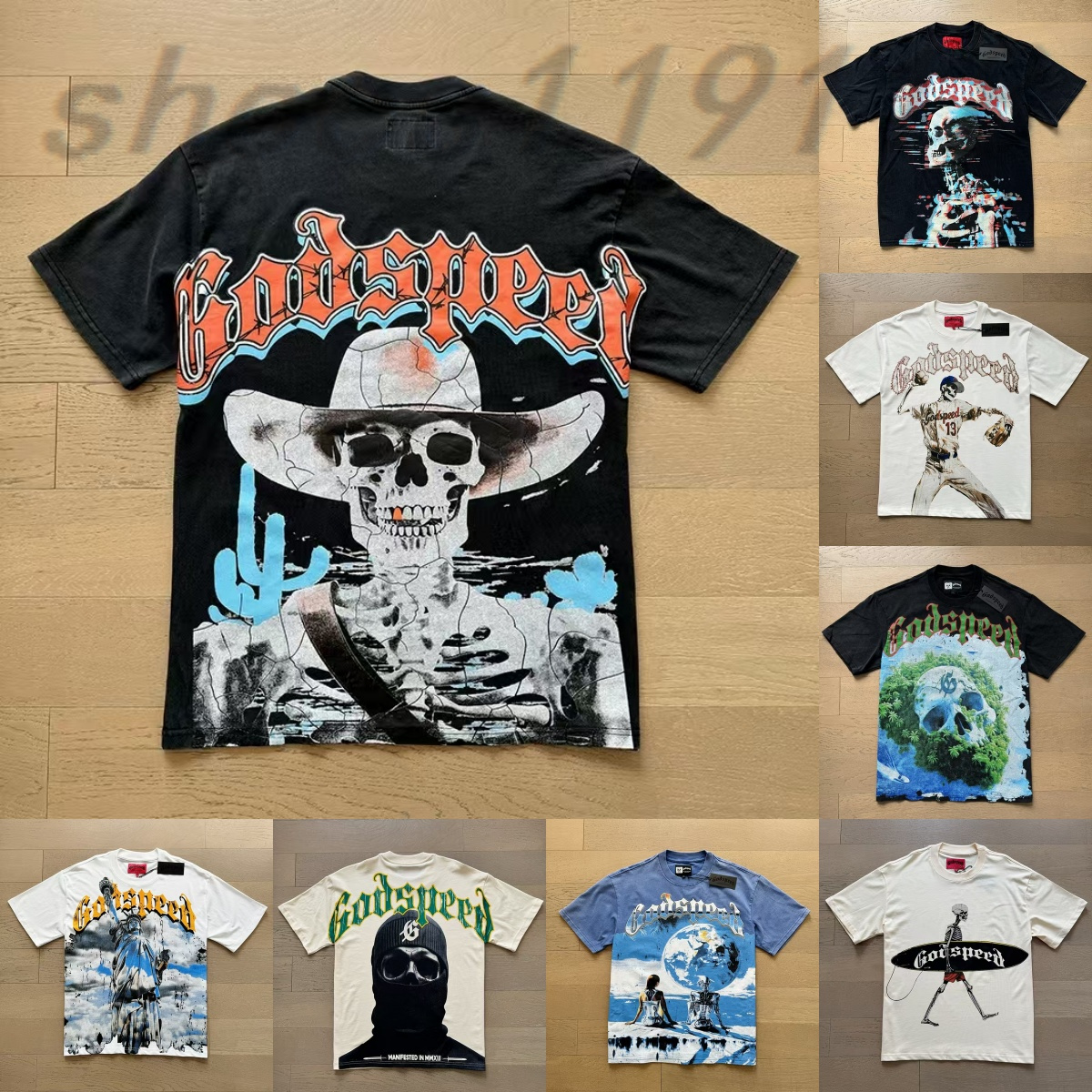 T-shirt Mens godspeed shirt Designer t shirt short sleeve beach hipster fabric Stree printing Men Women street High Quality Hip Hop Fashion washed black tee S-XL