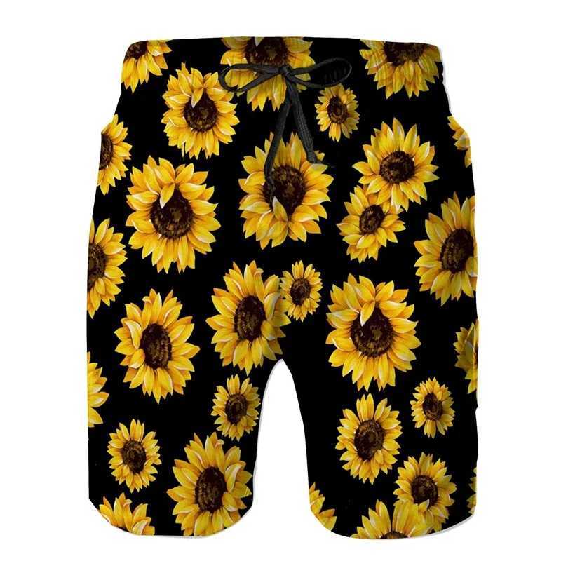 Full Print Pineapple Graphic Beach Shorts For Men Quick Dry Casual Plus Size Short Pants Mens Swim Trunks Ropa De HombreT250304