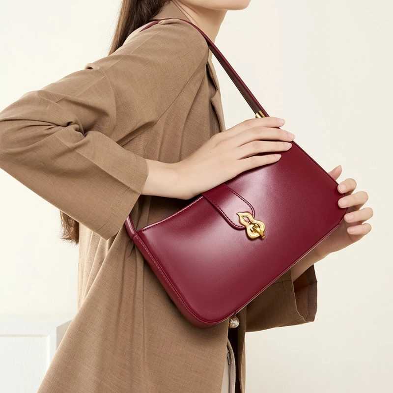 YANATARI designer luxury wine red pocket suitable for women leather half moon bag shoulder strap handbag fashion bag Z250303