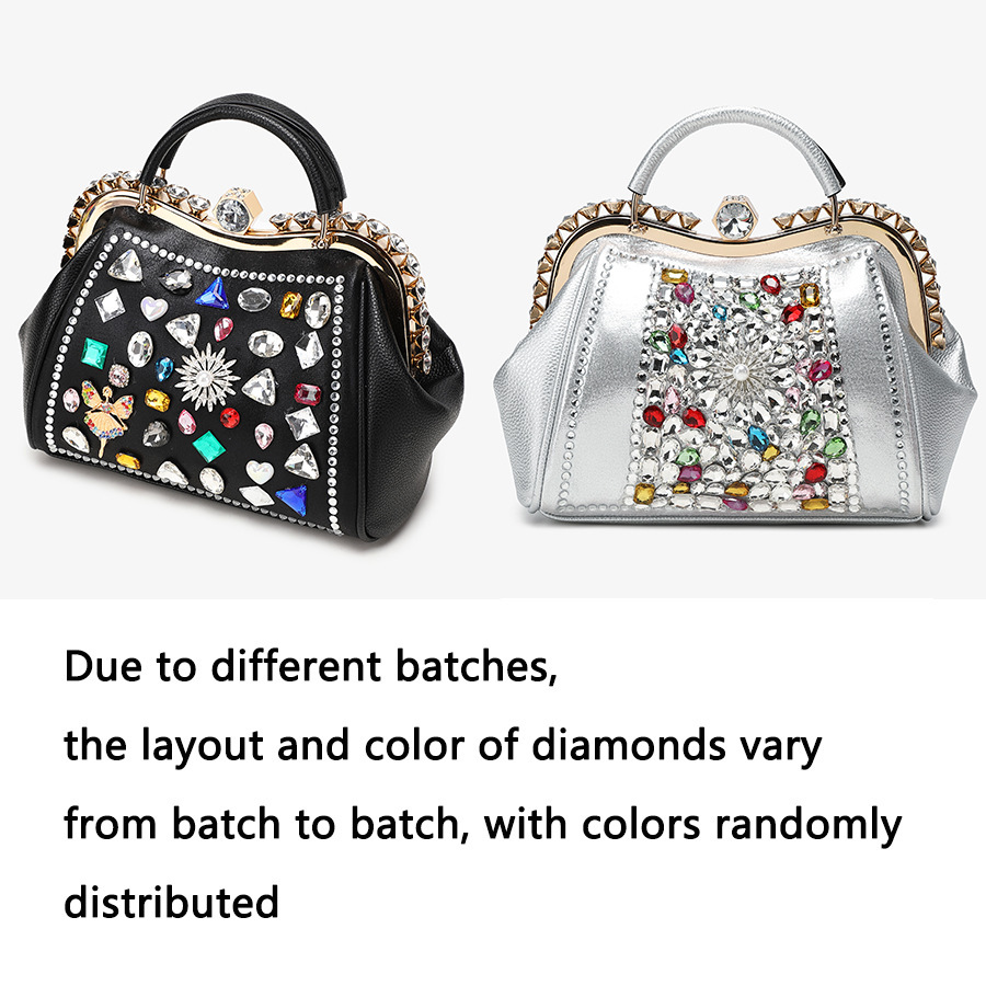 Designer Designer Handbag For Women 2025 New Trendy Inlaid Color Diamond Armpit Bag, Casual And Fashionable Versatile Chain Shoulder Crossbody Bag