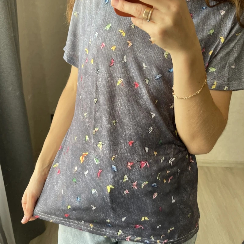 Womens Clothes 2025 Summer Shirts Blouses Print Graphic T Shirts ropa barata de mujer con envios gratis Top Mujer Regulai Fit 250303