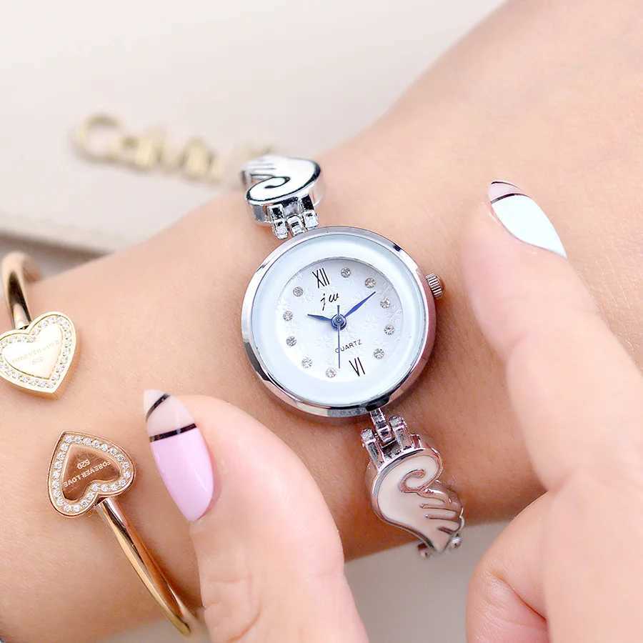 Fashion Top Brand Jw Quartz Women Luxury Rose Gold Crystal Bracelet Wrist es For Woman Gift Clock Laides Womens WatchXJ250304