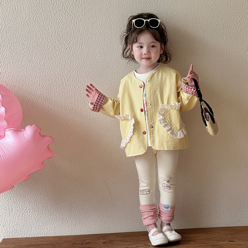 Ddmyshoesvip Girls Windbreaker Jacket And Autumn New Style Children S Western Style Korean Version Clothing For Baby Girls Spring Loose Top