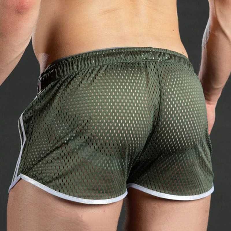 Quick Drying Sports Shorts For Men Fitness Training Gym Casual Mesh Breathable Soft Beach Trunks Short Pants Clothing M250304