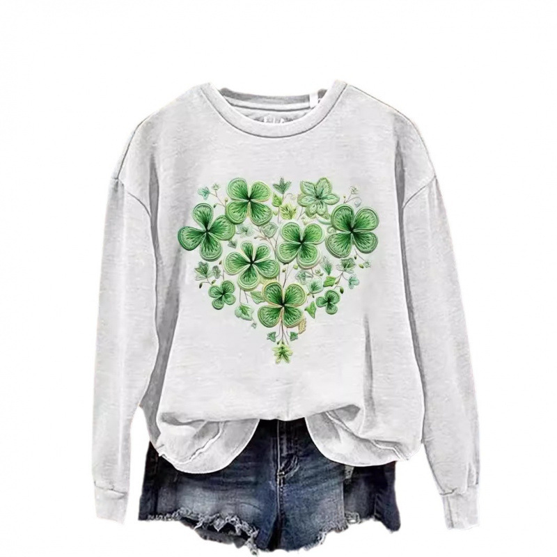 Women's T Shirts 3D digital printed women's autumn street trend round neck shirt top
