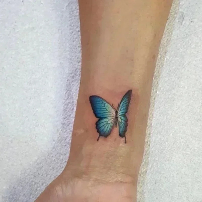 3D Butterfly Temporary Tattoo Waterproof Durable Color Arm Wrist Chest Body Stickers 250219
