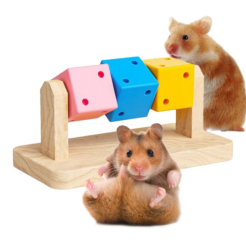 Hamster Chew Cube Wood Hamster Chew Toys Craftsmanship Bite Resistant Guinea Pig Chew Toys For Syrian Ferret Gerbil Rabbit