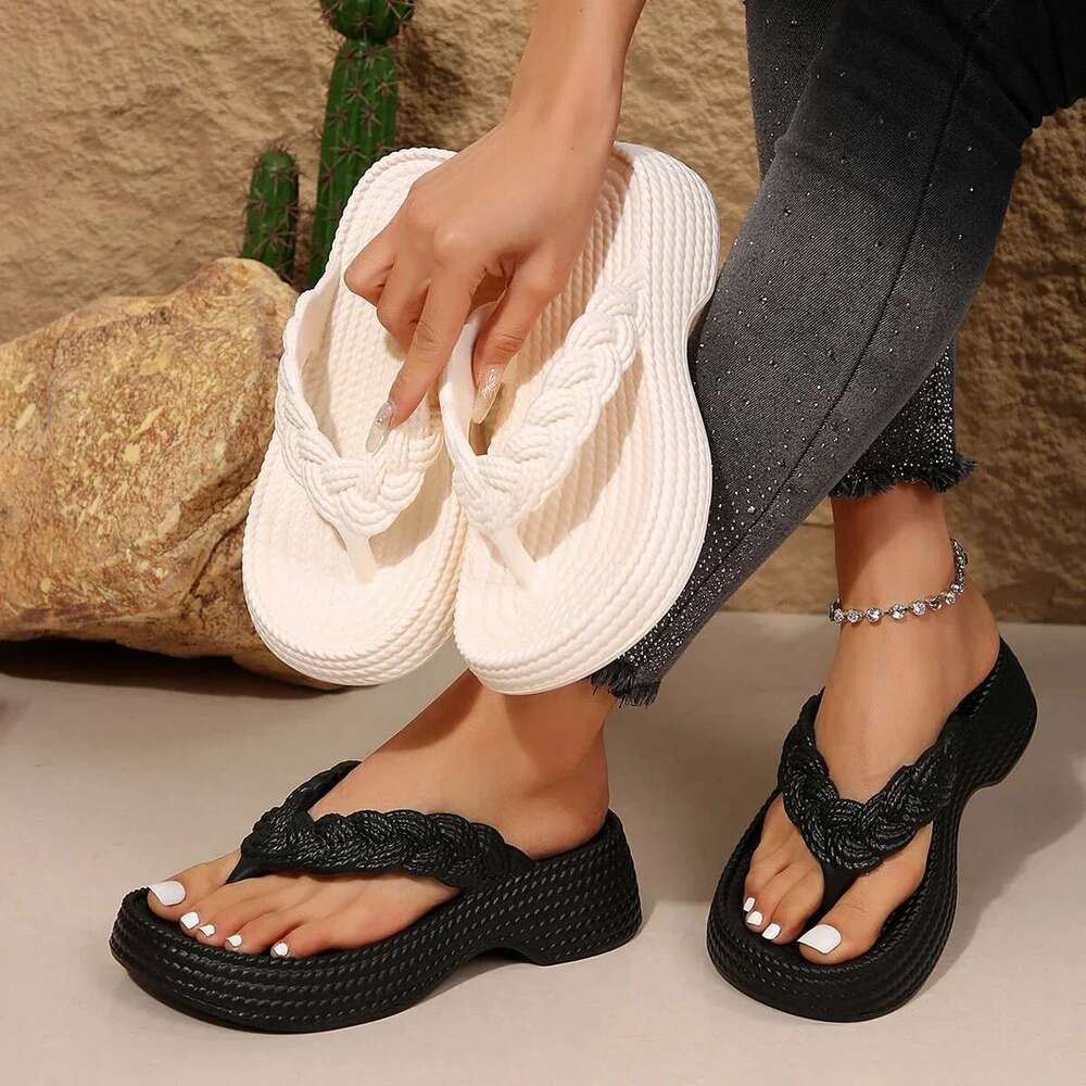 Platform Wedges Slippers Flip ps Summer Casual Cozy Slides Women Designer Beach Dress Sandal Fashion Sport Ladies Shoes