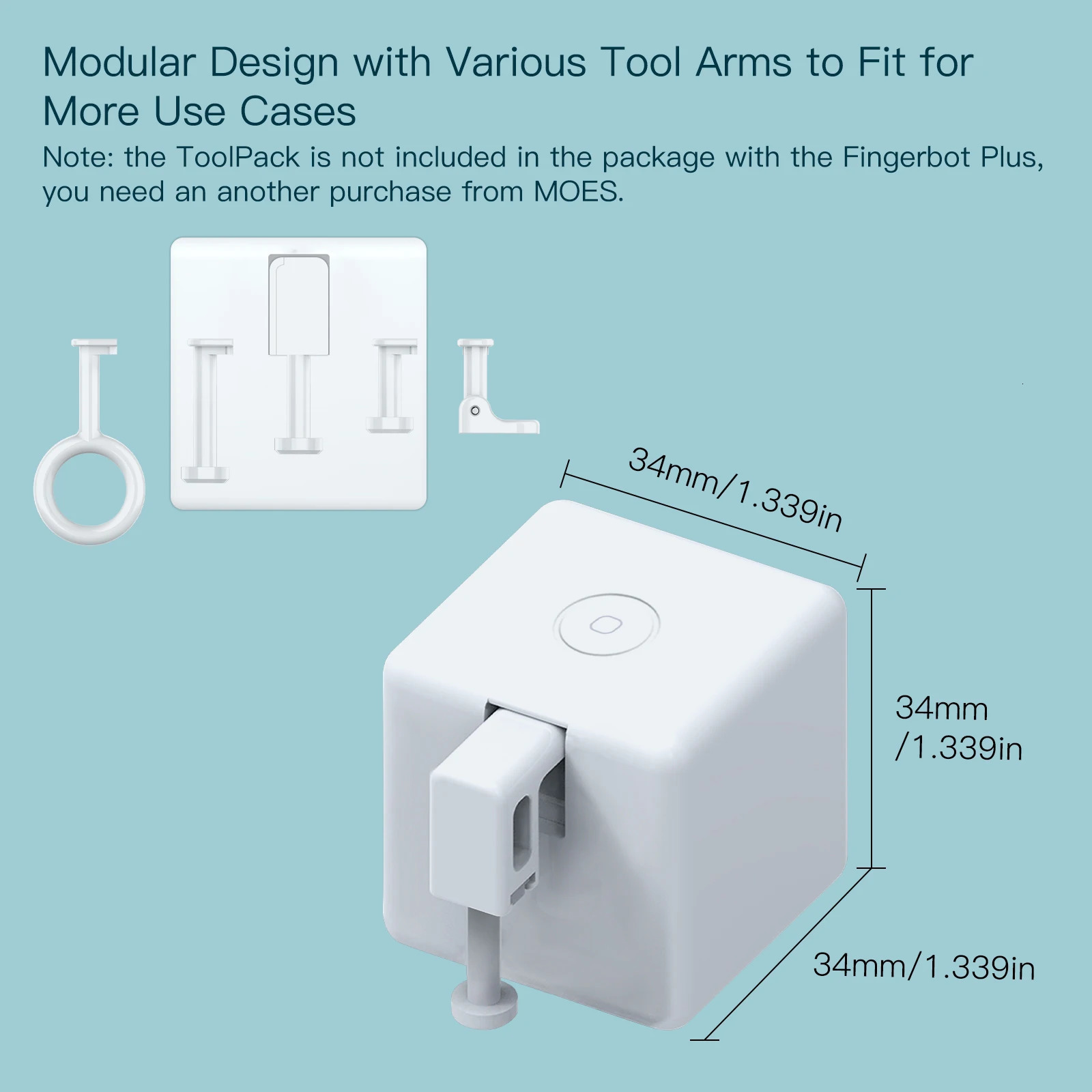 Moes Tuya Fingerbot Button Pusher Bluetooth finger robot Smart Life App automatic switch Voice Control Alexa Google Home 250303