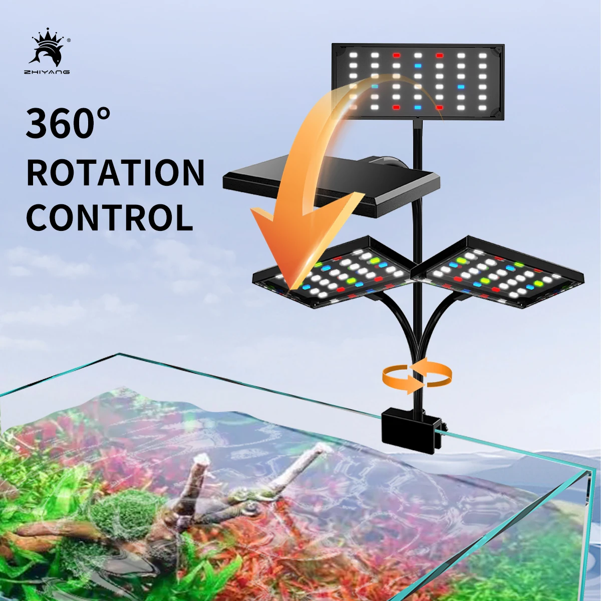 110-240V Aquarium Fish Tank Backlight Waterweed Water Grass Seed Grow Lamp Waterproof Aquatic Plant LED Grow Light 9W 14W