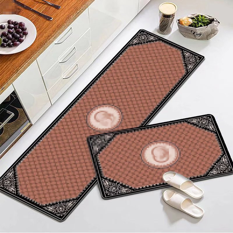 Rectangular kitchen floor mat, carpet foot mat, absorbent and oil absorbing anti slip mat, long strip mat set