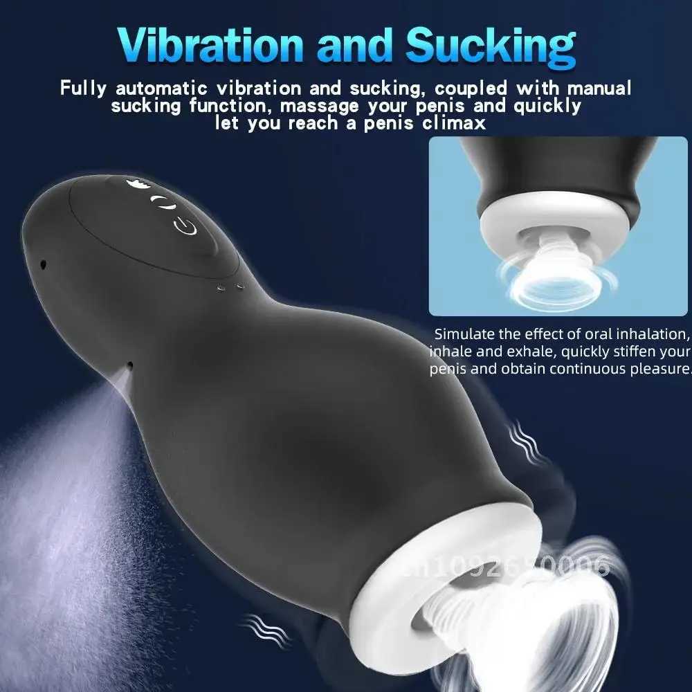 VECENT Kissing Cup Real Pussy Blowjob Machine Sucking Vibration Machine Masturbation Sucking Orgasm Male Sex for Men Toy Blowjob M250304