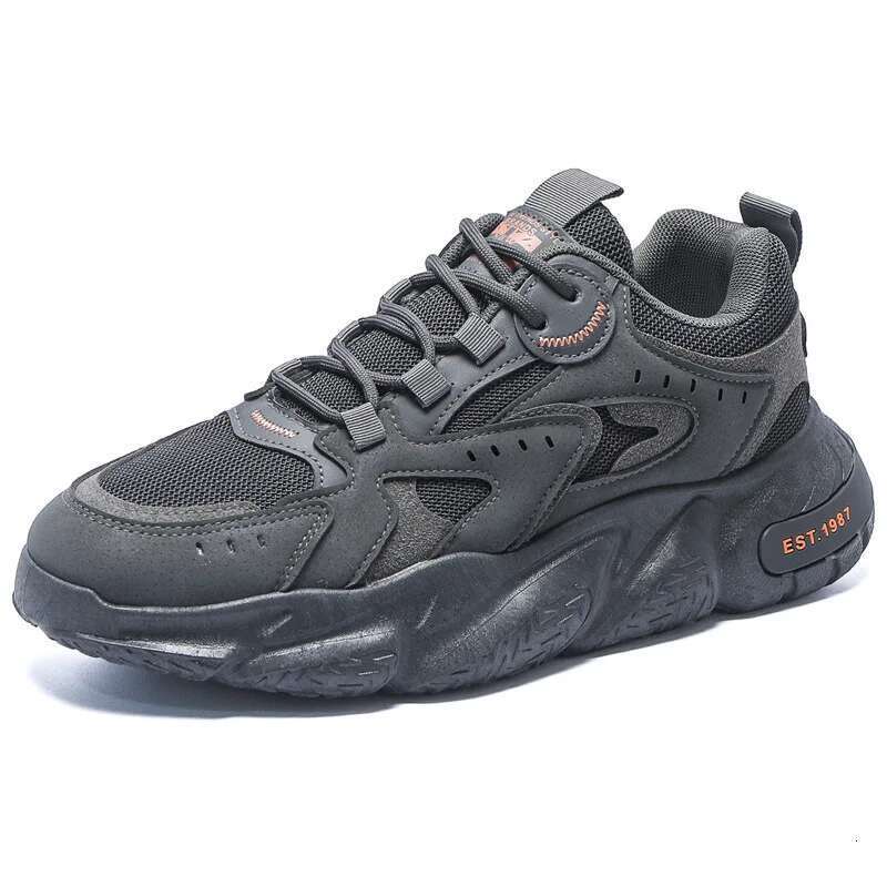 Spring New Breathable Mesh Men Versatile Thick Soled Sports Casual Running Dad Trendy Shoes