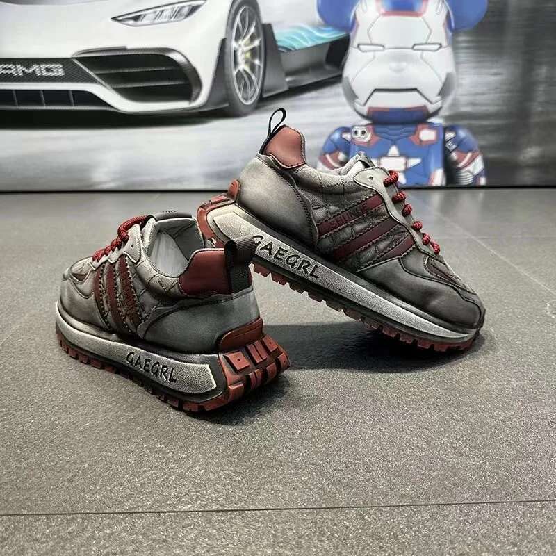 Retro Male Sneakers Original brand design casual sneaker Running shoes Korean Fashion Platform Lace up trainers atillas