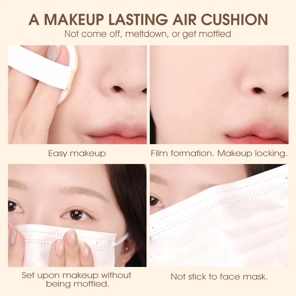Air Cushion BB Cream 3 Colors Fuller Coverage Waterproof Long-lasting Concealer Cushion Compact With Puff Face Makeup 250224