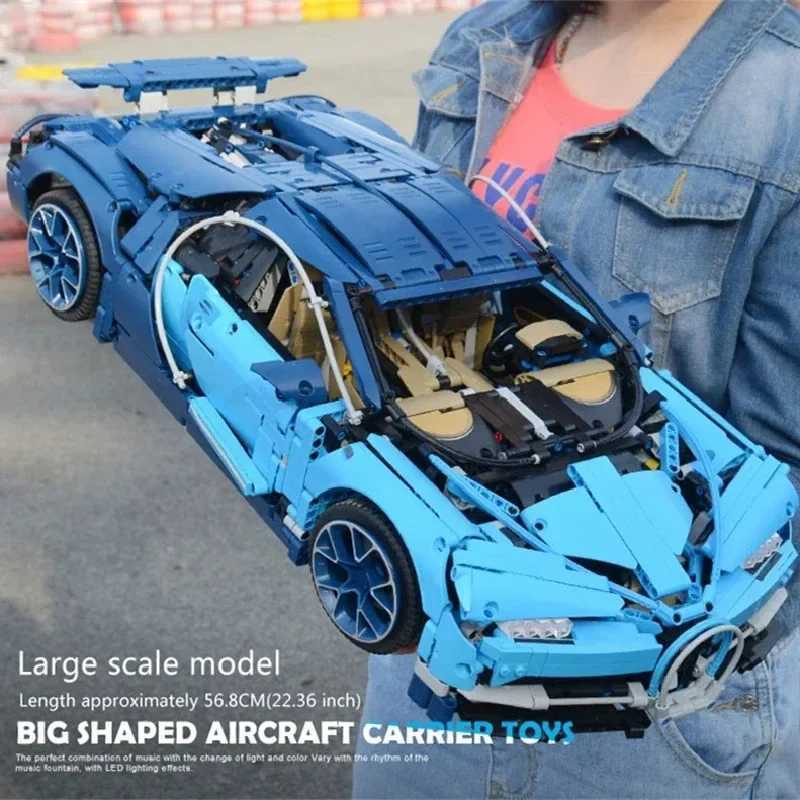 3599PCS MOC Technical Bugattied Chirons Compatible 42083 Super Sports Racing Car Building Blocks Set Toys Vehicles Models GiftsT250304
