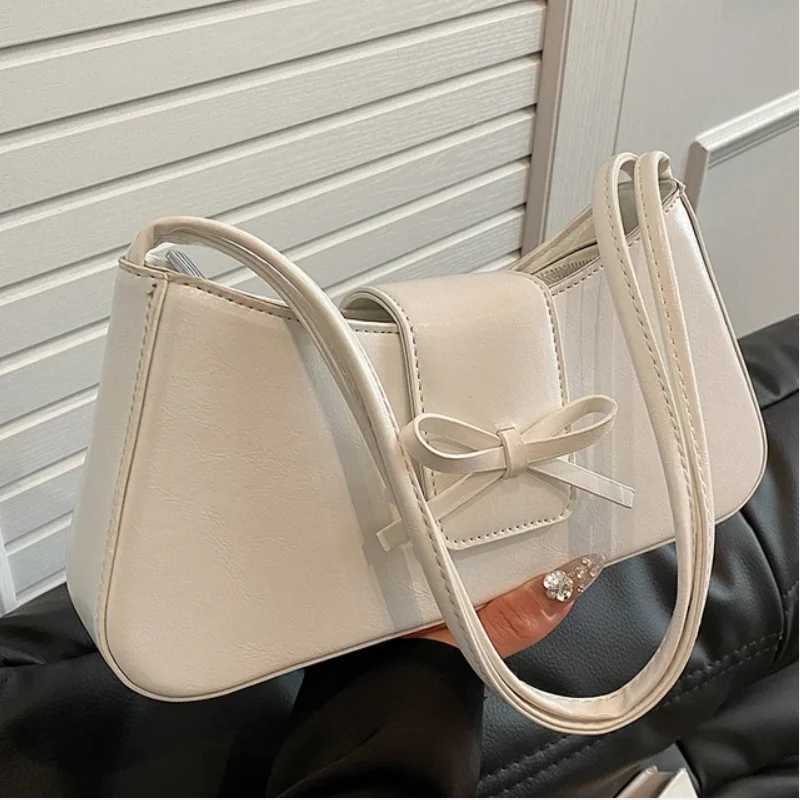 Red PU Leather Women Underarm Bag 2024 Spring Trendy Soft Handle Lady Commuter Handbags High-Grade Small Shoulder Bag Z250303
