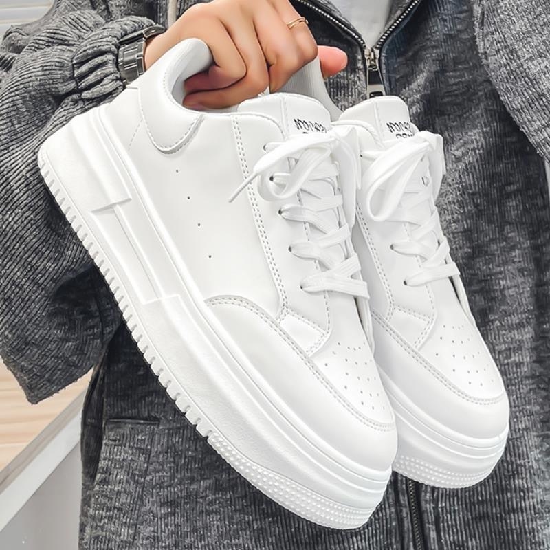 2025 Designer s New Spring And Summer Men s Breathable Soft Sole White Men s Multi-functional Sports Thick Sole Casual Fashion Board Shoes