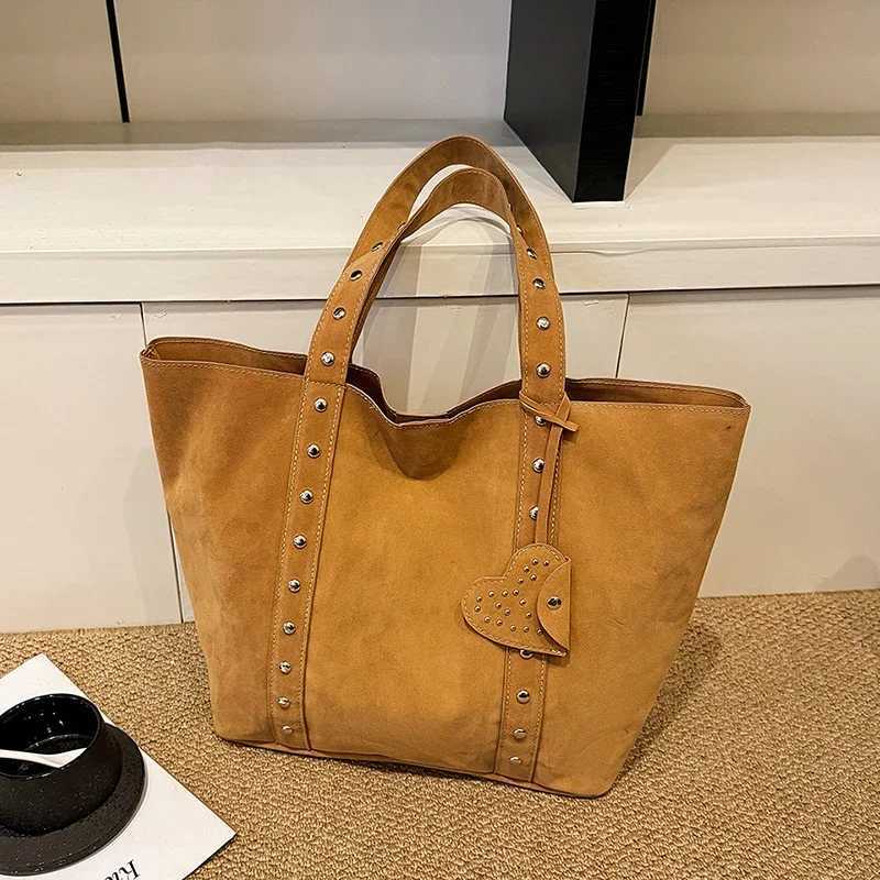 Fashion Suede Sewing Thread Solid Color Shoulder Bags 2025 Hot Sale Versatile Commute Simplicity Single Womens Handbag Z250303