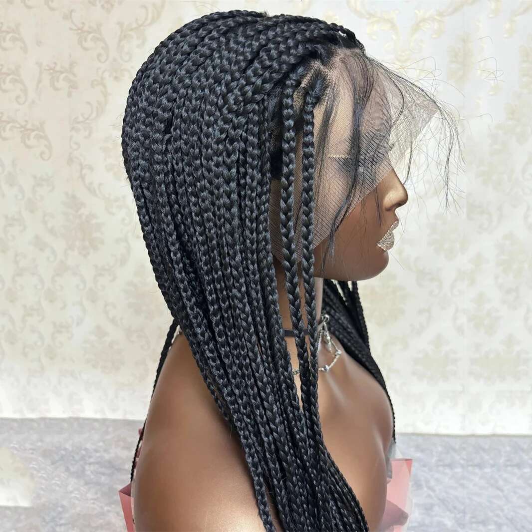 Top Quality Frontal Twist For Black Women Box Braided Lace Front Wig Glueless Braids Synthetic Wigs Daily