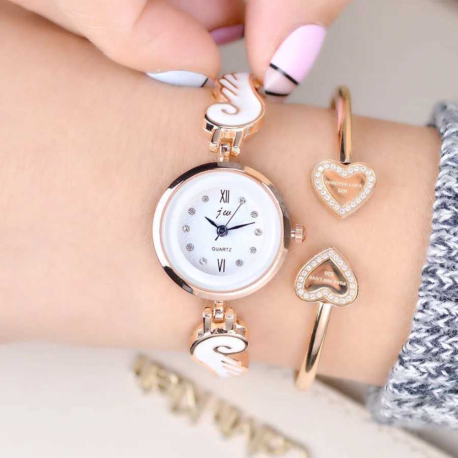 Fashion Top Brand Jw Quartz Women Luxury Rose Gold Crystal Bracelet Wrist es For Woman Gift Clock Laides Womens WatchXJ250304