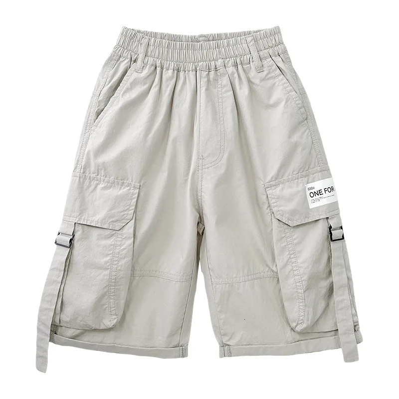 Boys Short Pants Children Clothes Summer Classic Soft Cotton Casual Pockets Cargo Shorts Teen Jogger Fashion Clothing 250304