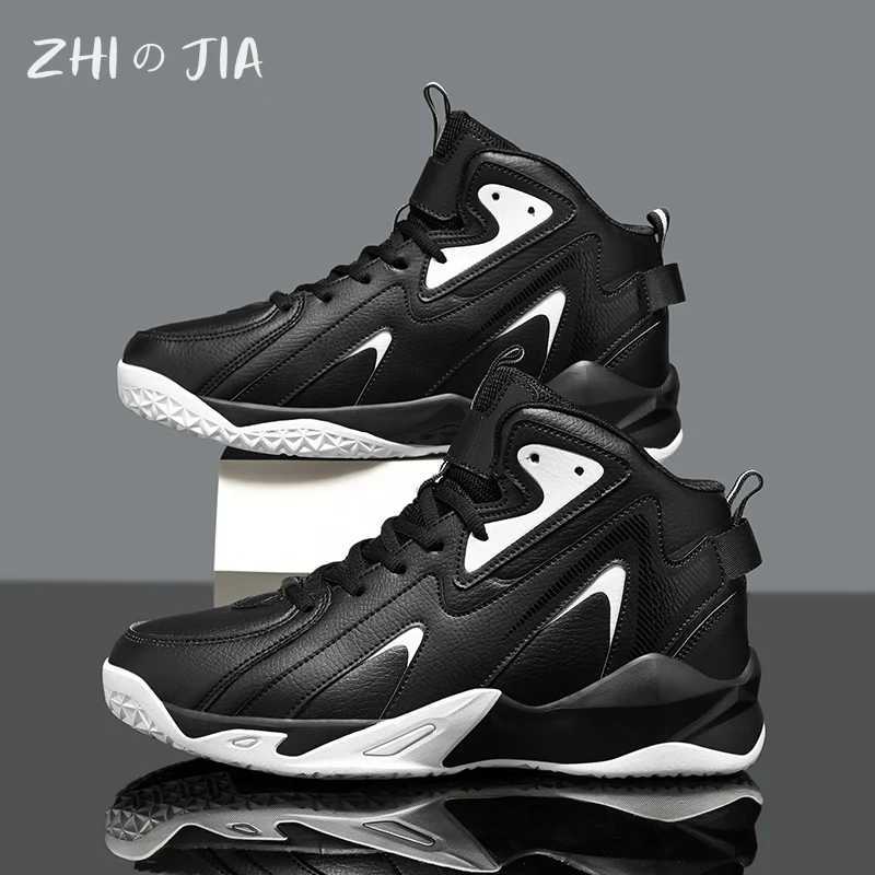 Autumn Winter Mens Oversized Basketball Shoes Outdoor Casual High Top Basketball Footwear Fashion Trend Leather Sneaker 39-50 Z250225