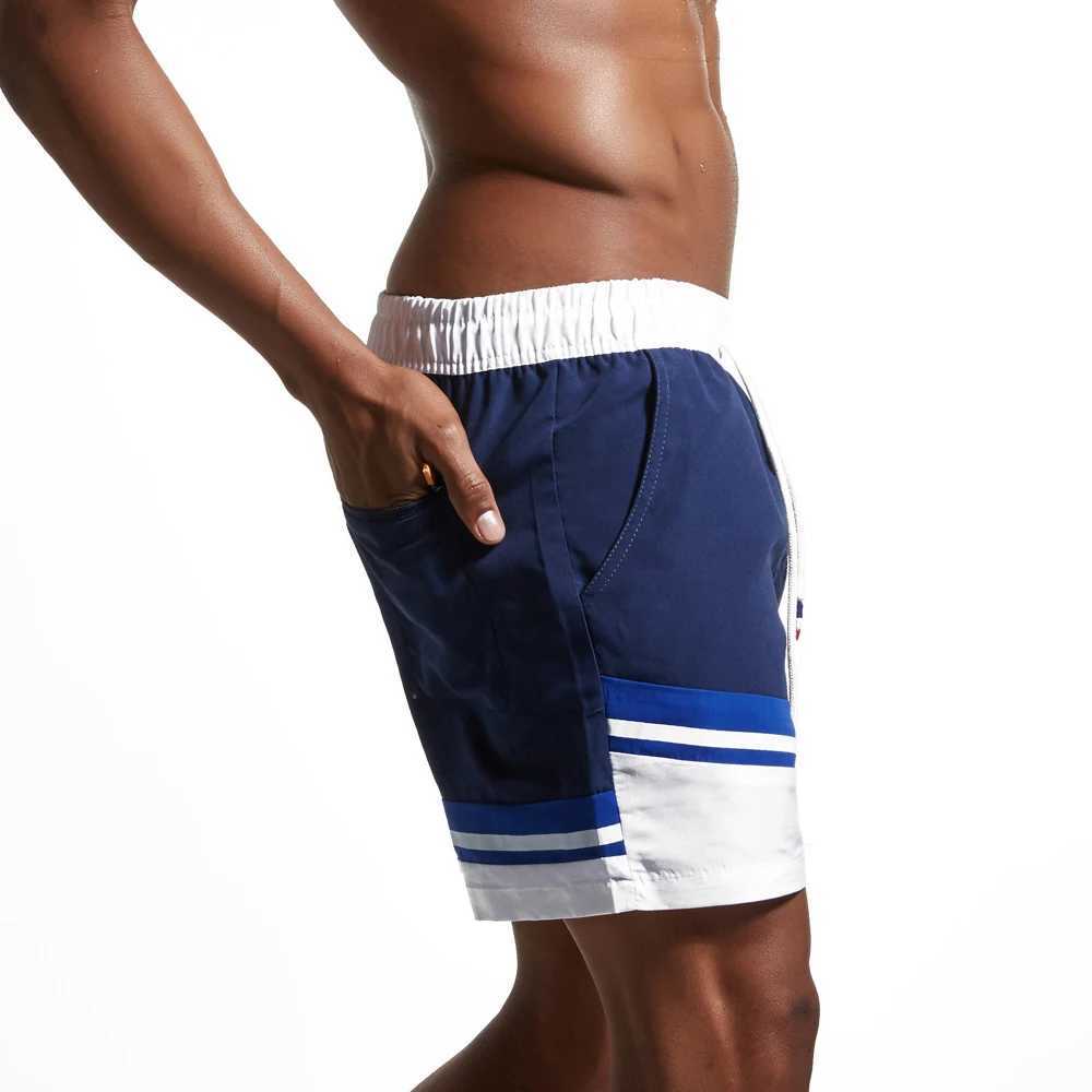 Mens Swimming Shorts Quick Dry Beach Trunks Swimwear with Mesh LiningT250304
