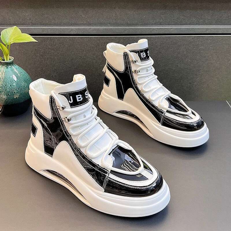 CuddlyIIPanda Men Fashion Casual Air Cushion Shoes Spring Summer Autumn High Top Designer Youth Trending Leisure Sneakers
