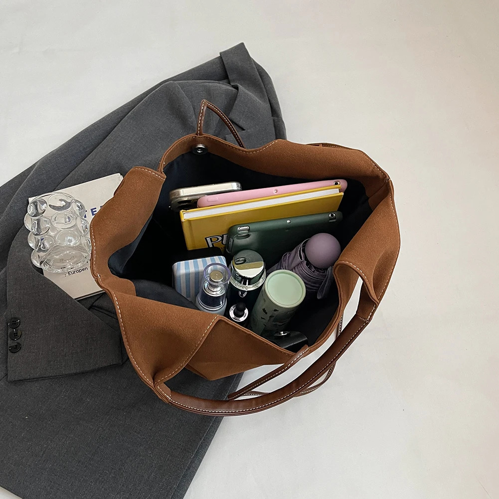 Ship from US Women PU Tote Bag Designer Shoulder Bags Large Capacity Handbag Hasp Closure Chic Hobo Stylish Commuting 250304FBB