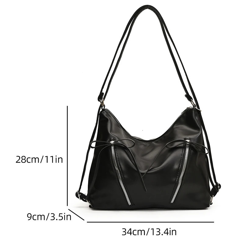 Bow Backpack for Womens Trendy and Fashionable Korean Tote Bag Casual Large Capacity One Shoulder Backpack 250228